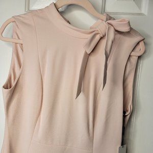 CALVIN KLEIN soft pink Tie-Neck Sheath Dress